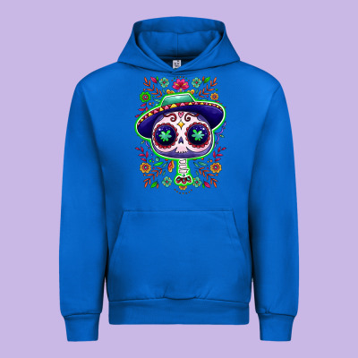 Mexican Day Of Dead Sugar Skull Urban Hoodie Designed By Nancycooperartshop