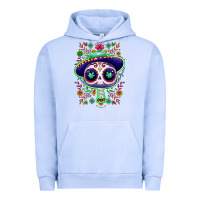 Pigment Grape Ice Mexican Day of dead sugar skull Urban Hoodie - NancyCooperArtShop
