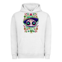 Pigment Lunar Rock Mexican Day of dead sugar skull Urban Hoodie - NancyCooperArtShop