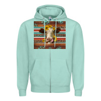 Seafoam western sunflowers gemstone heifer Zipper Hoodie - Jasminsmagicworld