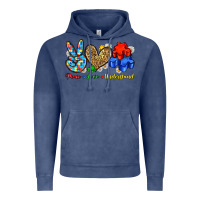 Vintage Denim peace love understand Vintage Hoodie - Zillion Design Studio