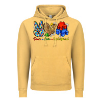 Vintage Mustard peace love understand Vintage Hoodie - Zillion Design Studio