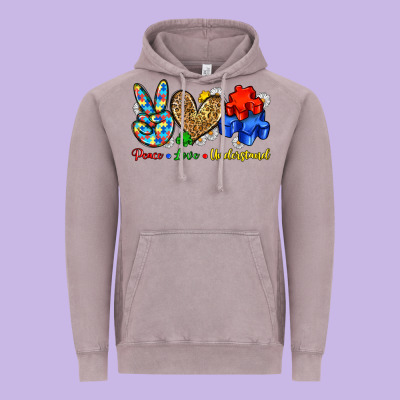 Peace Love Understand Vintage Hoodie Designed By Zillion Design Studio