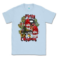 Dusty Blue farm truck,merry christmas gnome Classic Tee - JahusDesignShop