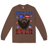 Chestnut best dad ever american flag Long Sleeve Tee - Artiststas