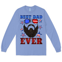 Colony Blue best dad ever american flag Long Sleeve Tee - Artiststas