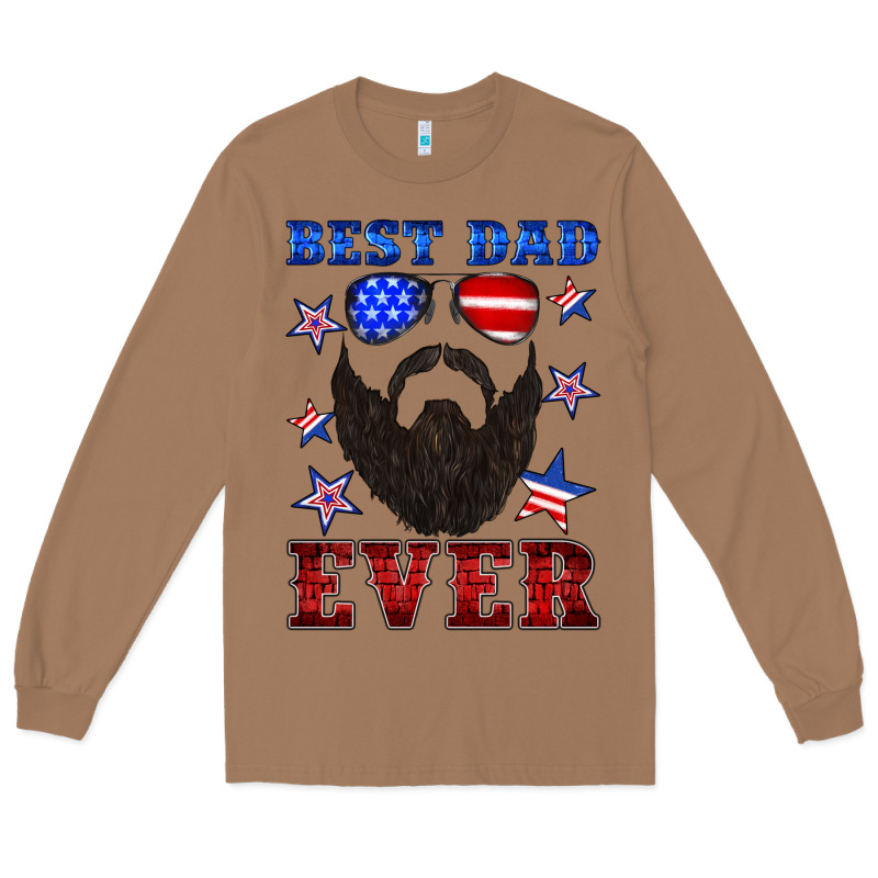 Best Dad Ever American Flag Long Sleeve Tee by Artiststas | Teevron