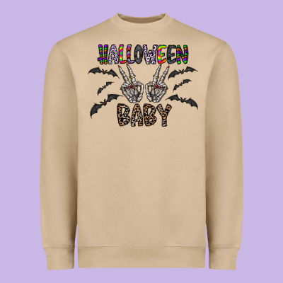 Halloween Baby Heavyweight Sweatshirt Designed By Cowhidedigitalart