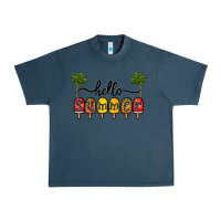 Midnight Navy 1hello summer Urban Heavy Tee - CowhideDigitalArt