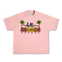 Salmon 1hello summer Urban Heavy Tee - CowhideDigitalArt