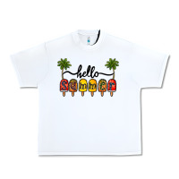 White 1hello summer Urban Heavy Tee - CowhideDigitalArt