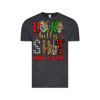 Vintage Black ho ho holly shit what a year Vintage Tee - FaDigitalArtStudio
