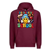 Burgundy 100 days of school Premium Hoodie - Artiststas