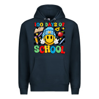 Navy 100 days of school Premium Hoodie - Artiststas