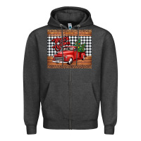 Charcoal Heather merry Christmas truck Zipper Hoodie - Jasminsmagicworld