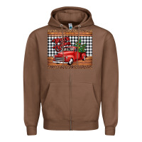 Chestnut merry Christmas truck Zipper Hoodie - Jasminsmagicworld
