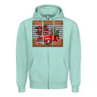 Seafoam merry Christmas truck Zipper Hoodie - Jasminsmagicworld