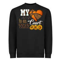 Black my heart is on that court Heavyweight Sweatshirt - HRA Design Shop