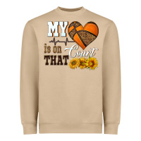 My Heart Is On That Court Heavyweight Sweatshirt | Teevron