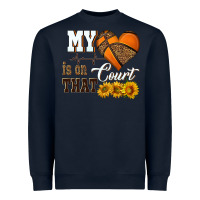 Navy my heart is on that court Heavyweight Sweatshirt - HRA Design Shop