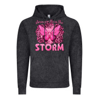Vintage Black Stronger Than The Storm Breast Cancer Vintage Hoodie - texasbilliewilder