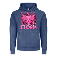 Vintage Denim Stronger Than The Storm Breast Cancer Vintage Hoodie - texasbilliewilder