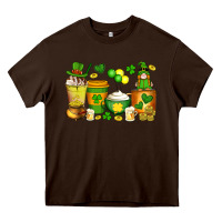 Chocolate Brown st patrick's day coffee cups with gnome Heavy Core Tee - Artiststas