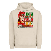 Pigment French Oak In a world full of princesses be a chingona Urban Hoodie - NancyCooperArtShop