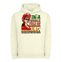 Pigment Pistachio In a world full of princesses be a chingona Urban Hoodie - NancyCooperArtShop