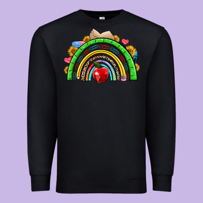 School Rainbow Premium Sweatshirt Designed By Nancycooperartshop