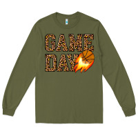 Army Green game day basketball Long Sleeve Tee - JahusDesignShop