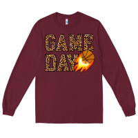 Burgundy game day basketball Long Sleeve Tee - JahusDesignShop