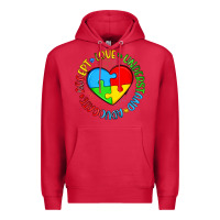Cardinal autism awareness puzzle heart love understand advo Premium Hoodie - Artiststas