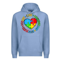 Colony Blue autism awareness puzzle heart love understand advo Premium Hoodie - Artiststas