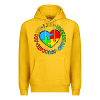 Lemon autism awareness puzzle heart love understand advo Premium Hoodie - Artiststas