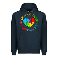Autism Awareness Puzzle Heart Love Understand Advo Premium Hoodie | Teevron
