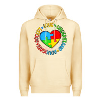 Pina Colada autism awareness puzzle heart love understand advo Premium Hoodie - Artiststas