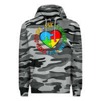 Slate Camo autism awareness puzzle heart love understand advo Premium Hoodie - Artiststas