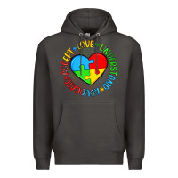 Smoke autism awareness puzzle heart love understand advo Premium Hoodie - Artiststas
