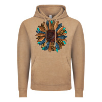 Vintage Coffee fall tooled lather leopard Vintage Hoodie - RanaPortraitStore