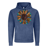 Vintage Denim fall tooled lather leopard Vintage Hoodie - RanaPortraitStore