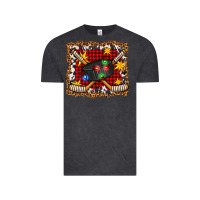 Vintage Black hockey christmas with lights and stars Vintage Tee - FaDigitalArtStudio