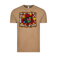 Vintage Coffee hockey christmas with lights and stars Vintage Tee - FaDigitalArtStudio