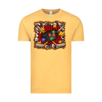 Vintage Mustard hockey christmas with lights and stars Vintage Tee - FaDigitalArtStudio