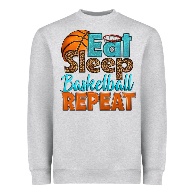 Eat Sleep Basketball Repeat Heavyweight Sweatshirt by HRA Design Shop | Teevron