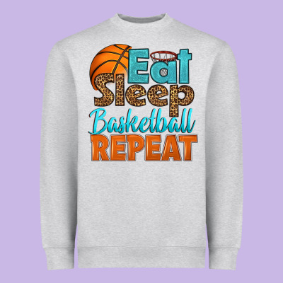 Eat Sleep Basketball Repeat Heavyweight Sweatshirt Designed By Hra Design Shop