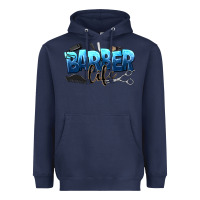 Navy barber life Heavyweight Hoodie - NancyCooperArtShop