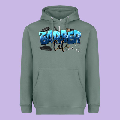 Barber Life Heavyweight Hoodie Designed By Nancycooperartshop