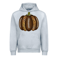 Heather Grey American Football Pumpkin Urban Hoodie - texasbilliewilder
