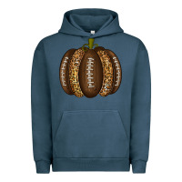 Pigment Midnight Navy American Football Pumpkin Urban Hoodie - texasbilliewilder